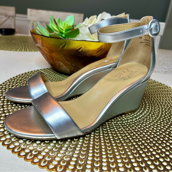 Naturalizer London Silver wedge sandals - Picture 6 of 12